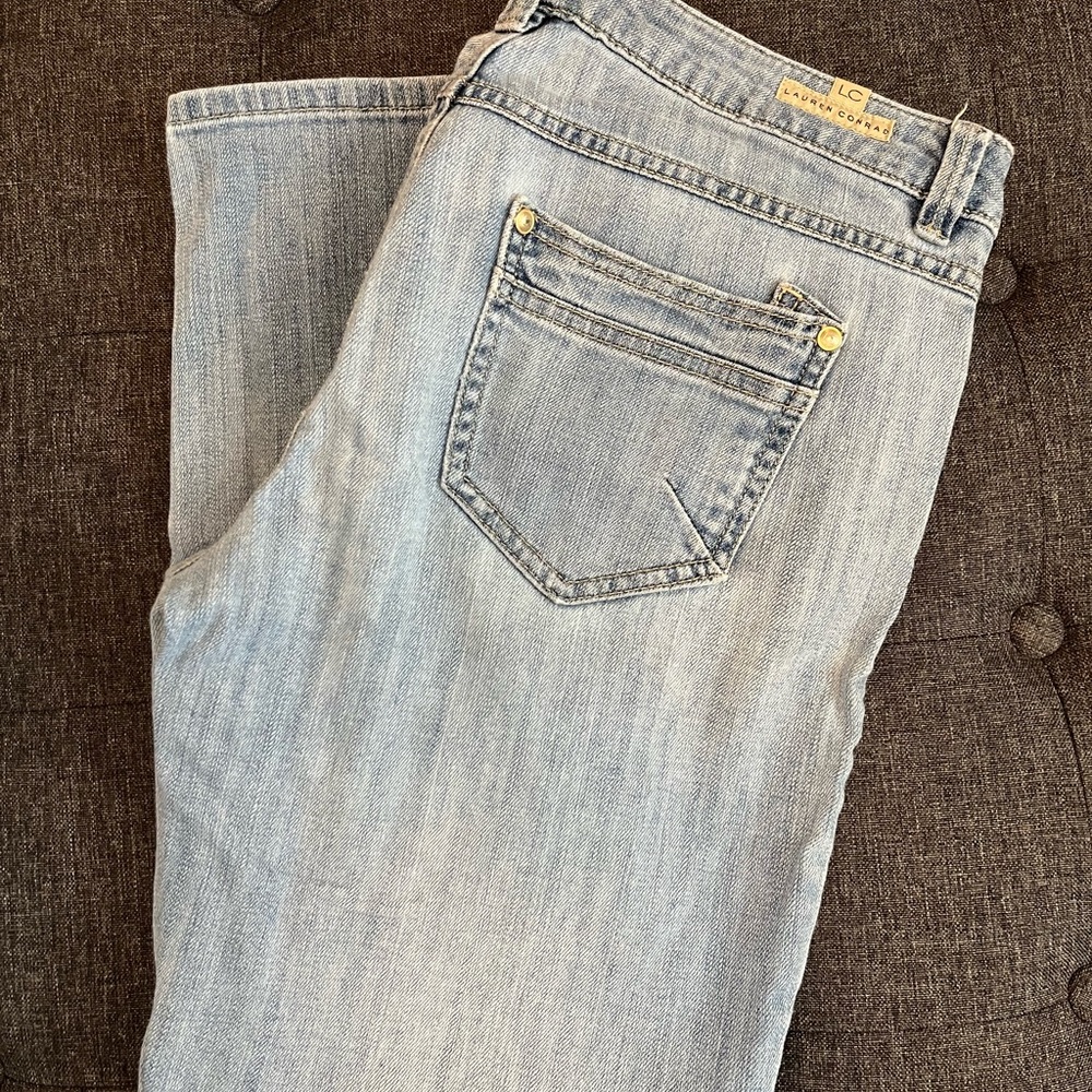 LC Lauren Conrad Blue Ankle Cropped Jeans